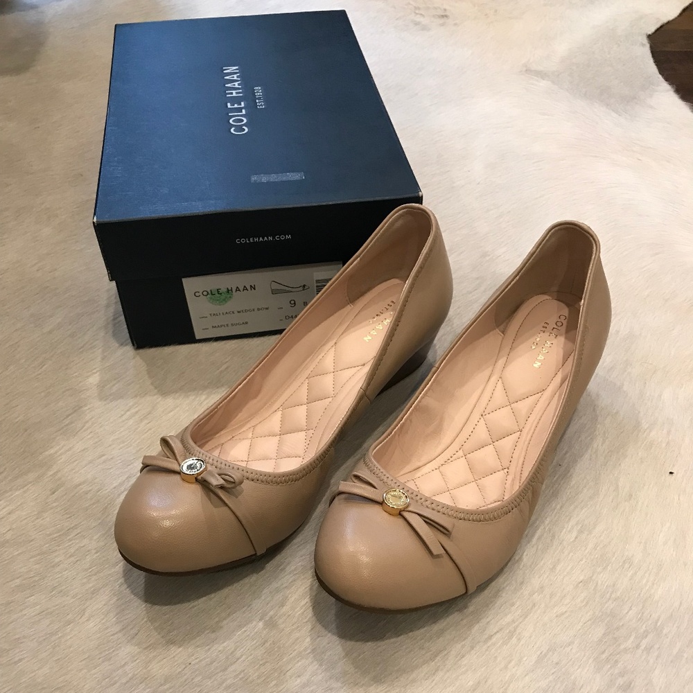 ✿Cole Haan Tali Lace Wedge Bow✿